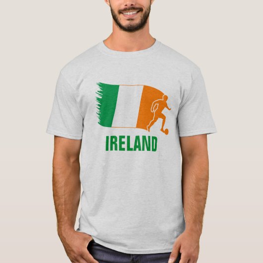 Irland-Fußball-Flagge T-Shirt (Vorderseite)
