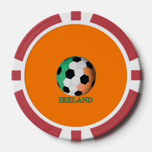Irland Fußball Pokerchips (Vorderseite)