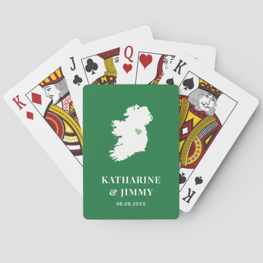 Irland Gastgeschenk Hochzeit Deck Cards, Irish Map Spielkarten (Rückseite)