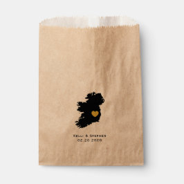 Irland Gastgeschenk Hochzeit Leckerei Säcke, Karte Geschenktütchen