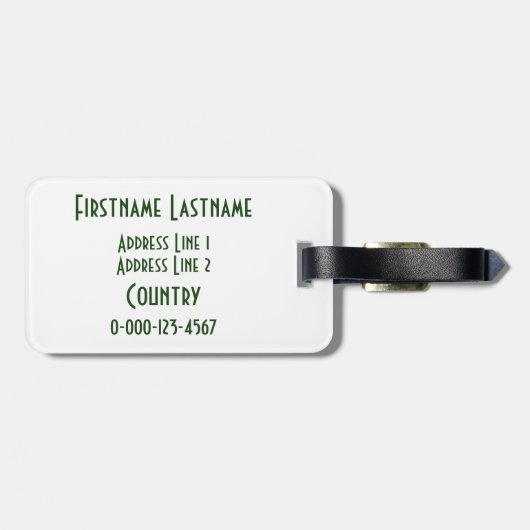 Irland - Gepäckmarke Gepäckanhänger (Rückseite horizontal)