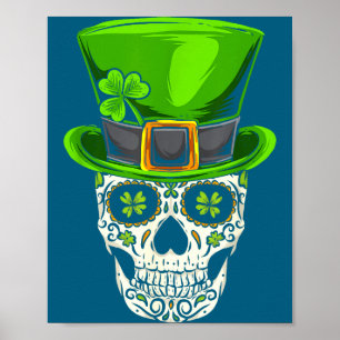 Irland Geschenk Kleeblatt Mexikanischer Irischer T Poster