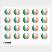 Irland Glossy Circle Flag Runder Aufkleber (Blatt)