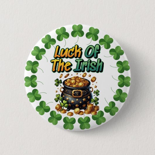 Irland-Glück Button (Vorderseite)