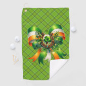 Irland-glück-grün kariert golfhandtuch (Insitu)