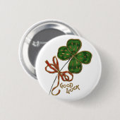 Irland-Glück-Knopf Button (Vorne & Hinten)