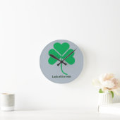 Irland Glück Runde Wanduhr (Zuhause)