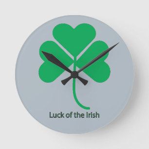 Irland Glück Runde Wanduhr