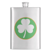 Irland Glück Shamrock Flachmann (Vorderseite)