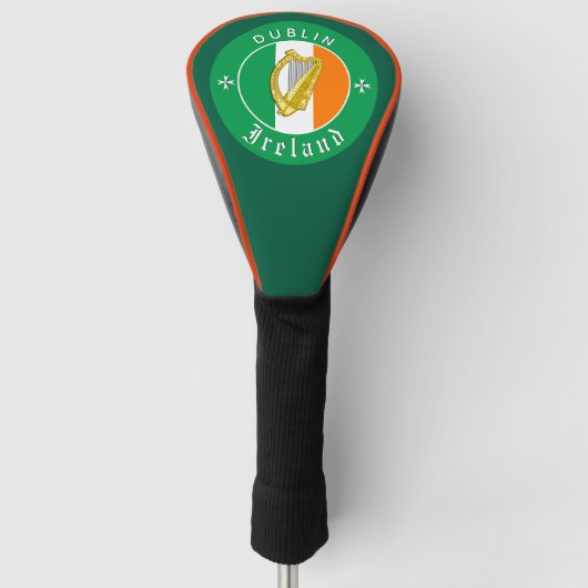Irland Golf, Covers, Dublin, irische Flagge Golf Headcover (Vorderseite)