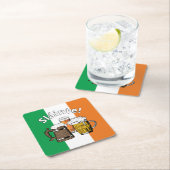 IRLAND Great Irish Beer Sláinte! Rechteckiger Pappuntersetzer (Vor Ort)