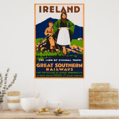 Irland Great Southern Railways Vintage Travel Pos Poster (Küche)