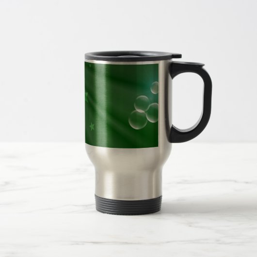 Irland Green Pattern Art Peace Liebe Destiny Reisebecher (Rechts)