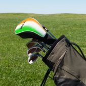 Irland grün - weiß - orange irische Flaggen Streif Golf Headcover (In SItu)
