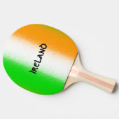 Irland grün - weiß - orange irische Flaggen Streif Tischtennis Schläger (Seitenansicht)