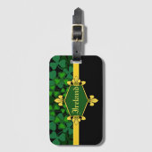 Irland grüne Kleeblätter, Anpassung mit Namen 5 Gepäckanhänger (Vorderseite Vertikal)