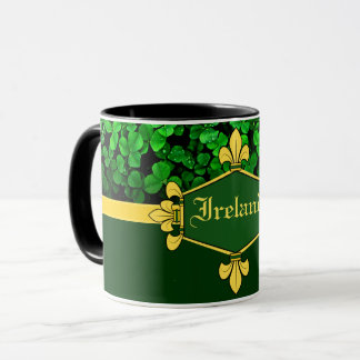 Irland grüne Kleeblätter, Anpassung mit Namen 5 Tasse