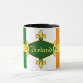 Irland - grüne Kleeblätter, Monogramm/Initialen 1 Tasse (Zentrum)