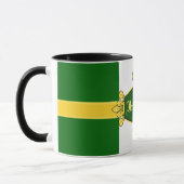 Irland - grüne Kleeblätter, Monogramm/Initialen 1 Tasse (Links)
