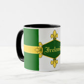 Irland - grüne Kleeblätter, Monogramm/Initialen 1 Tasse (Vorderseite Links)
