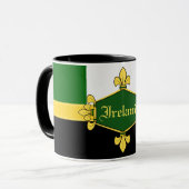 Irland grüne Kleeblätter, Monogramm/Initialen 1a h Tasse (Vorderseite Links)
