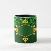 Irland - grüne Kleeblätter, Monogramm/Initialen 5 Tasse (Zentrum)