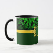 Irland - grüne Kleeblätter, Monogramm/Initialen 5 Tasse (Links)