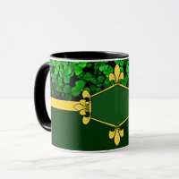 Irland - grüne Kleeblätter, Monogramm/Initialen 5