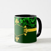 Irland - grüne Kleeblätter, Monogramm/Initialen 5 Tasse (VorderseiteRechts)