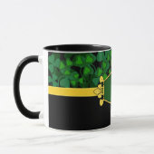 Irland - grüne Kleeblätter, Monogramm/Initialen 5 Tasse (Links)