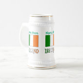 Irland - Grüne Persönlichkeit unter irischer Flagg Bierglas (Vorderseite Links)