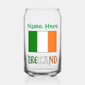 Irland - Grüne Persönlichkeit unter irischer Flagg Dosenglas (Vorderseite)