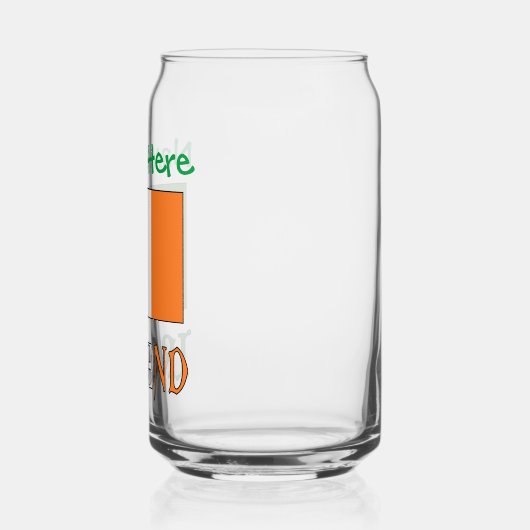 Irland - Grüne Persönlichkeit unter irischer Flagg Dosenglas (Links)