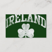 Irland, Grunge-Art-KleeblattVarsity Visitenkarte (Rückseite)