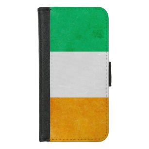 Irland Grunge - Irish Tricolor Flag iPhone 8/7 Geldbeutel-Hülle