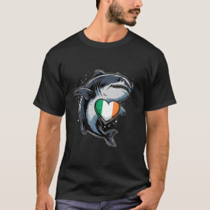 Irland Hai-Herz Irische Wurzeln Irische Flagge Iri T-Shirt