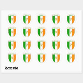 Irland Harfe Irish Flag Shield Runder Aufkleber (Blatt)