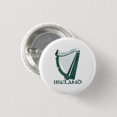 Irland-Harfen-Entwurf, irische Harfe Button (Vorne & Hinten)