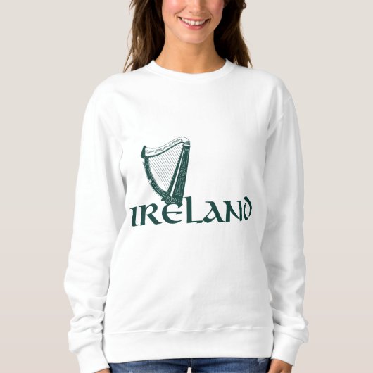 Irland-Harfen-Entwurf, irische Harfe Sweatshirt (Vorderseite)