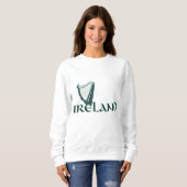 Irland-Harfen-Entwurf, irische Harfe Sweatshirt (Vorne ganz)