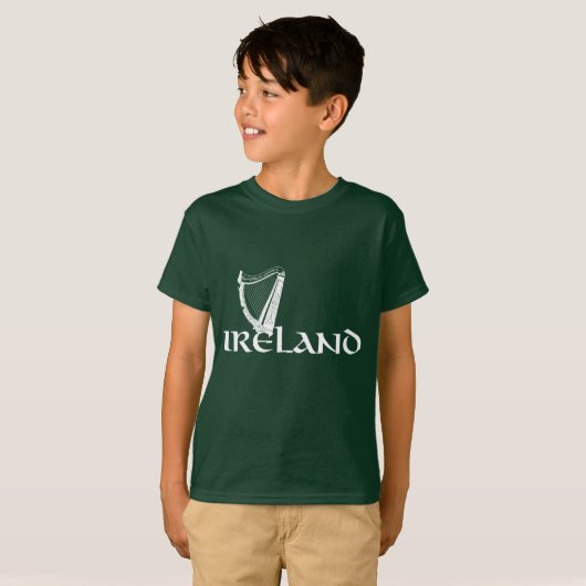 Irland-Harfen-Entwurf, irische Harfe T-Shirt (Vorne ganz)