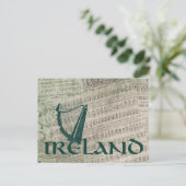 Irland Harp Design, Irish Harp Postkarte (Stehend Vorderseite)