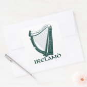 Irland Harp Design, Irish Harp Quadratischer Aufkleber (Umschlag)