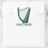 Irland Harp Design, Irish Harp Quadratischer Aufkleber (Tasche)
