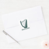 Irland Harp Design, Irish Harp Quadratischer Aufkleber (Umschlag)