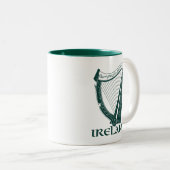 Irland Harp Design, Irish Harp Zweifarbige Tasse (VorderseiteRechts)
