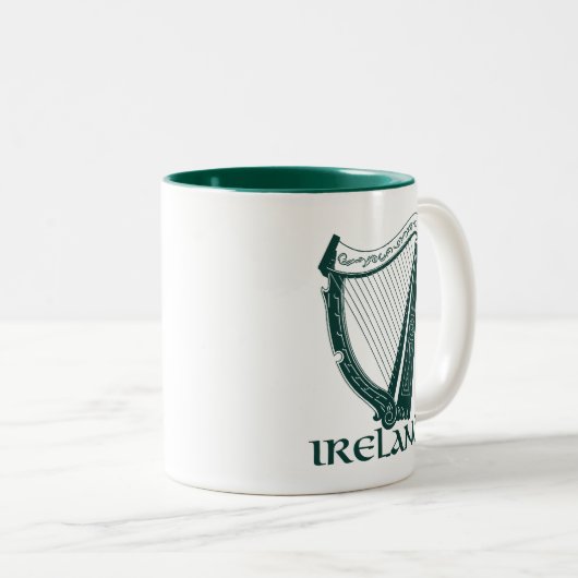 Irland Harp Design, Irish Harp Zweifarbige Tasse (VorderseiteRechts)