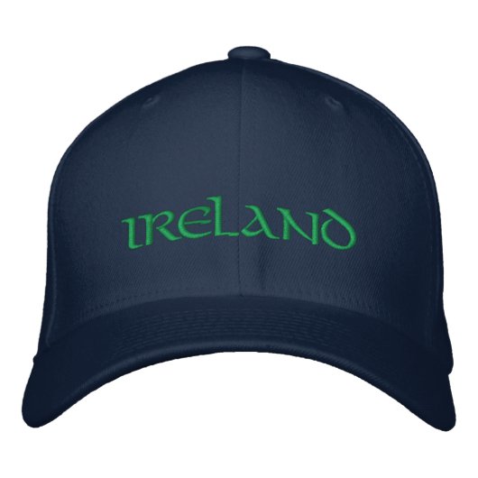 Irland Hat Bestickte Baseballkappe (Vorderseite)
