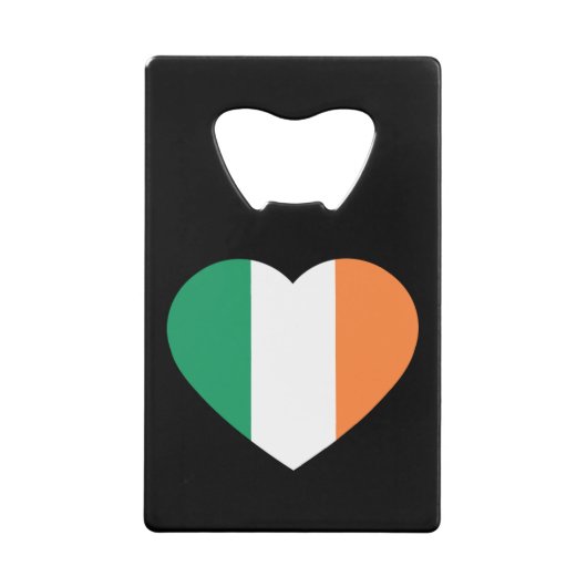 Irland - Herzblindflagge Geldbeutel Flaschenöffner (Vorderseite)