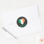 Irland Herzenflagge Runder Aufkleber (Umschlag)